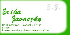 erika zavaczky business card